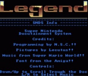 Legend – SNDS Info, Spike McFang Walkthru (PD) Rom